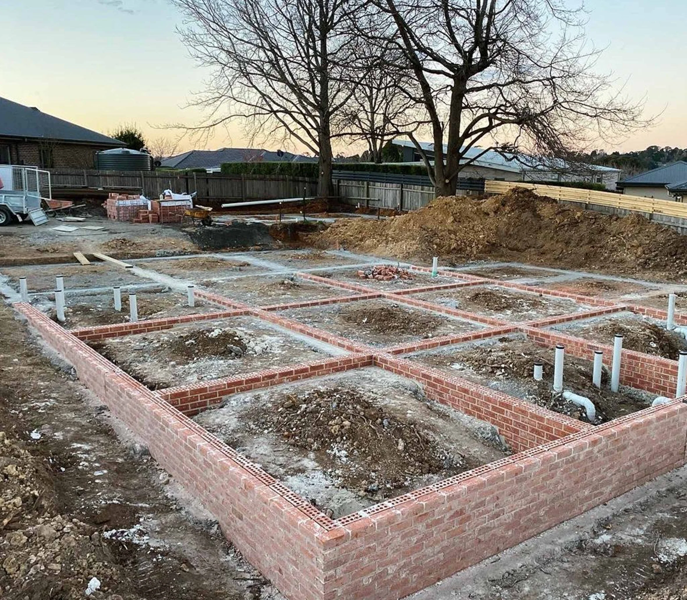 From site cut to slab